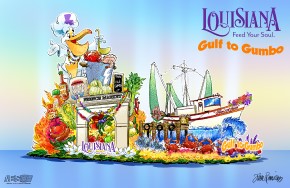 For a fifth year, Louisiana will be represented in the Tournament of Roses Parade with it`s float Gulf to Gumbo.